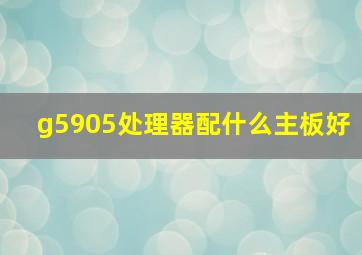 g5905处理器配什么主板好