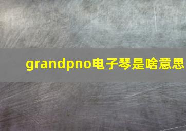 grandpno电子琴是啥意思