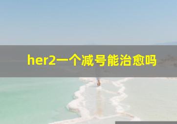 her2一个减号能治愈吗