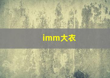 imm大衣