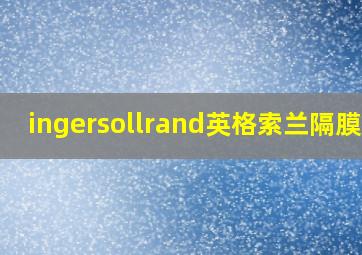 ingersollrand英格索兰隔膜泵