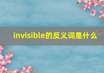 invisible的反义词是什么