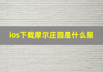 ios下载摩尔庄园是什么服