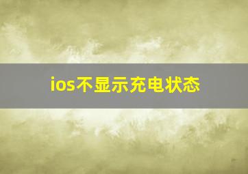 ios不显示充电状态