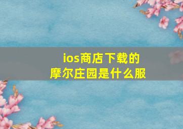 ios商店下载的摩尔庄园是什么服