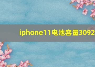 iphone11电池容量3092