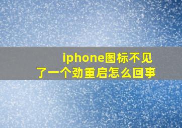 iphone图标不见了一个劲重启怎么回事