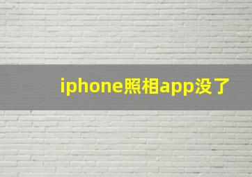 iphone照相app没了