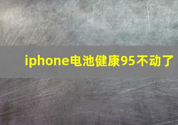 iphone电池健康95不动了