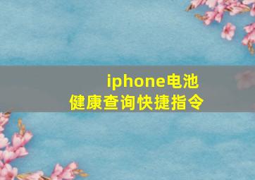 iphone电池健康查询快捷指令