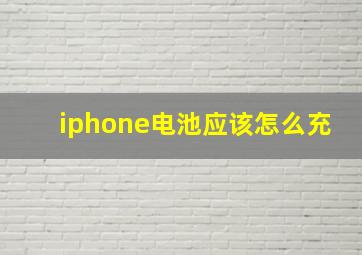 iphone电池应该怎么充