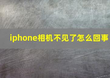 iphone相机不见了怎么回事