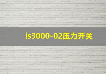 is3000-02压力开关