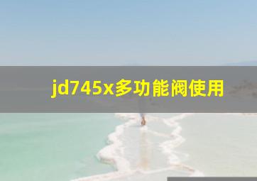 jd745x多功能阀使用