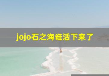 jojo石之海谁活下来了