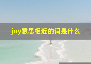 joy意思相近的词是什么