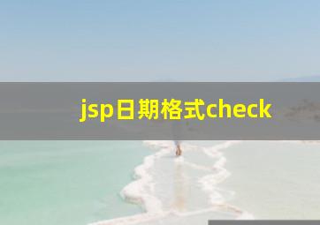 jsp日期格式check