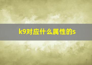 k9对应什么属性的s