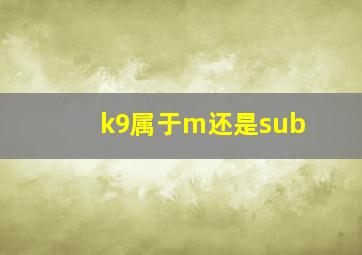 k9属于m还是sub