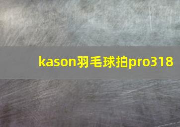 kason羽毛球拍pro318