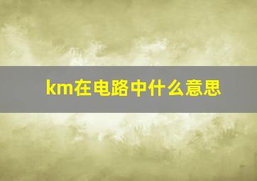 km在电路中什么意思