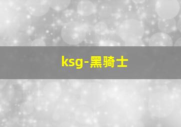 ksg-黑骑士