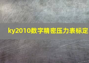 ky2010数字精密压力表标定