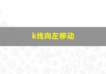 k线向左移动