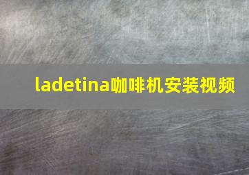 ladetina咖啡机安装视频