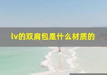 lv的双肩包是什么材质的