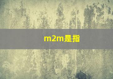 m2m是指