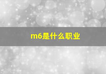 m6是什么职业