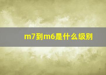 m7到m6是什么级别