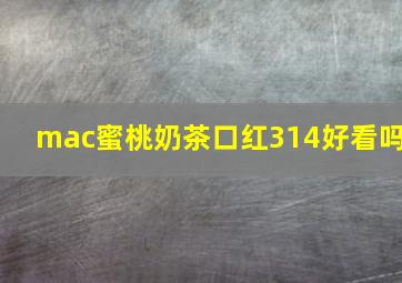 mac蜜桃奶茶口红314好看吗