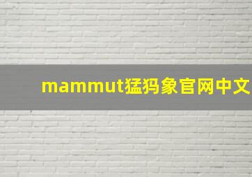 mammut猛犸象官网中文