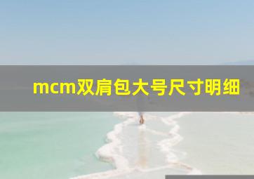 mcm双肩包大号尺寸明细