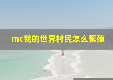 mc我的世界村民怎么繁殖