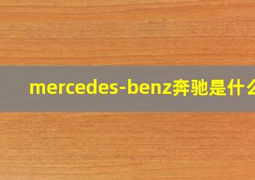 mercedes-benz奔驰是什么车