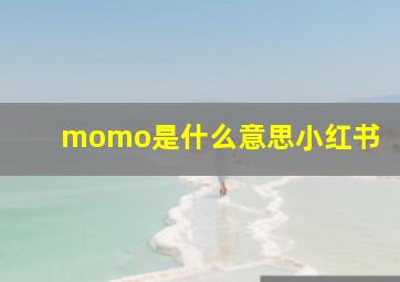 momo是什么意思小红书