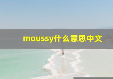 moussy什么意思中文