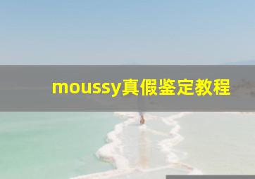 moussy真假鉴定教程