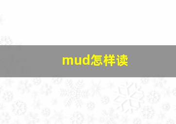 mud怎样读