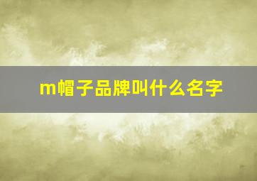 m帽子品牌叫什么名字