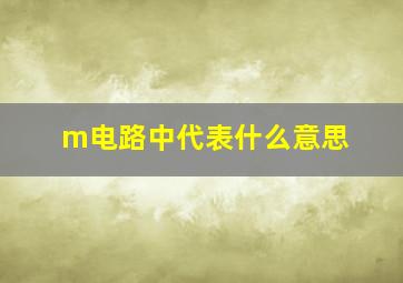 m电路中代表什么意思