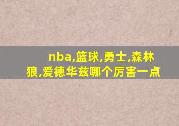 nba,篮球,勇士,森林狼,爱德华兹哪个厉害一点