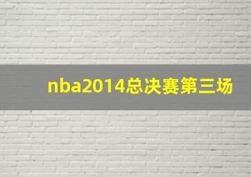 nba2014总决赛第三场