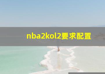 nba2kol2要求配置