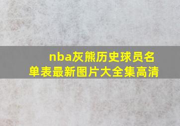 nba灰熊历史球员名单表最新图片大全集高清