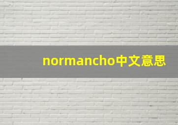 normancho中文意思