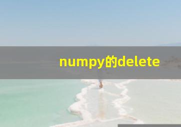 numpy的delete